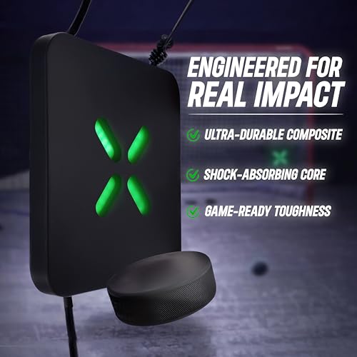 XDT Xtreme Hockey Shooting Targets 2-Pack – App Compatible Smart Shooting Targets – Corner Goal Trainer for Accuracy & Precision – Heavy-Duty Durable Design – Fits Standard 72” Hockey Nets