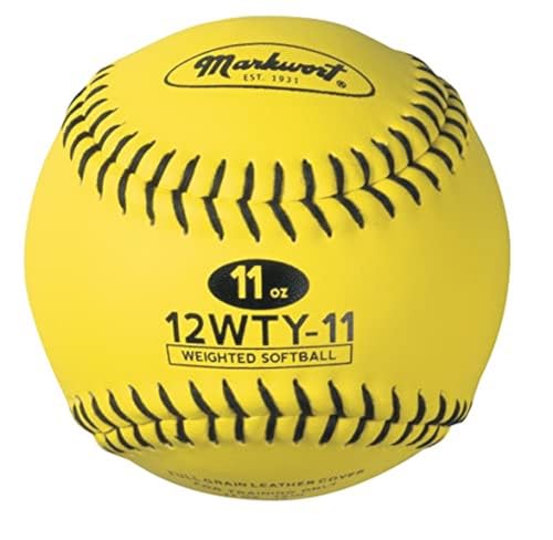 Markwort Lite Weight and Weighted Leather Softball, 11 Ounces