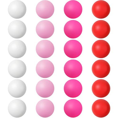 Soulchen 40mm Glow in The Dark Table Tennis Balls Bulk, Carnival Game Night, Neon Birthday Party Favors, Classroom Rewards, Goodie Bag Filler, Pet Playmate - color: White,Pink,Hot Pink,Red, size: Solid