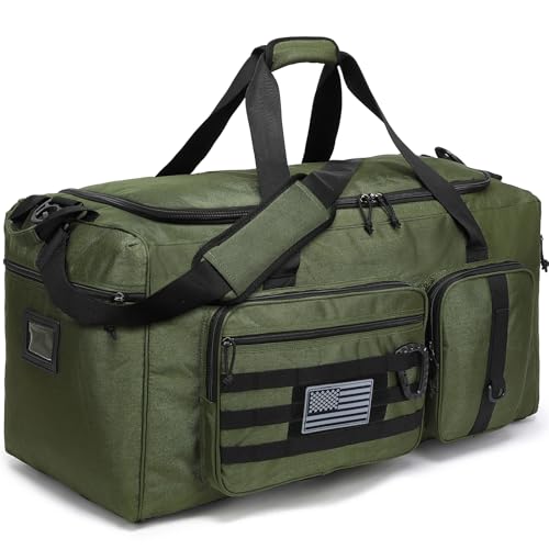 120L Extra Large Duffle Bag for Men, 32" Heavy Duty Sports Gym and Travel Duffel Bag with Shoes Compartment, Equipment Gear Bag for Football Soccer Baseball Hockey Helmets Pads, XL Giant Green - color: Green