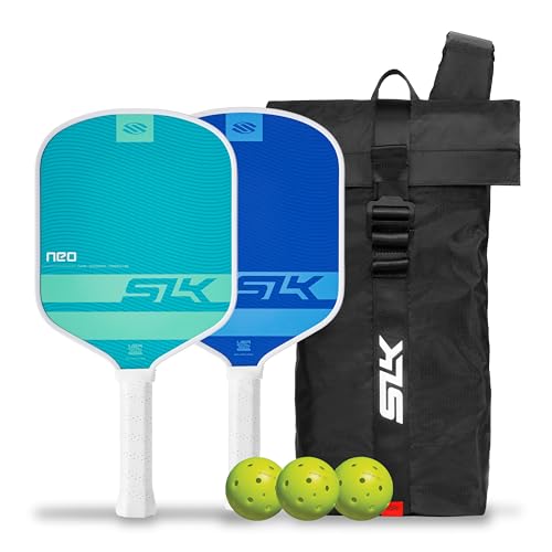 Selkirk Sport SLK Pickleball Paddles Set of 2 | Designed in The USA | Choose The SLK Neo Graphite, SLK Neo Fiberglass Pickleball Set or SLK Atlas Pickleball Bundle - color: Blue Turquoise | Neo Fiberglass