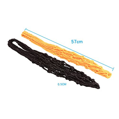 Abaodam 2Pcs Sports Ball Mesh Bag with Drawstring Adjustable Rope Straps Mesh Net Bag for Basketball Soccer Volleyball 22.44X9.84X9.84 Inches Carrying Pouch for Outdoor Team Sports
