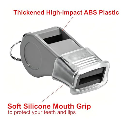 12 Packs Sports Whistles with Lanyard, for Coaches, Referees and Officials - color: Gray