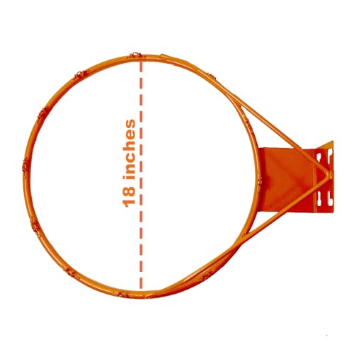 THUNDERBAY Reinforced Heavy Duty Breakaway Wall Mounted Basketball Rim,18 inch Basketball Rim Goal Replacement for Indoor Outdoor Walls - style: 18 Inch Hollow Fixed