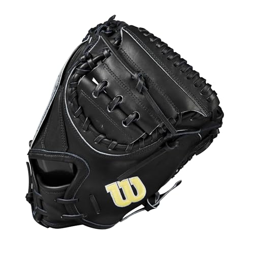 Wilson 2024 Classics Series A2000 Baseball Gloves - color: Black/Yellow, size: Catcher - 33.5"