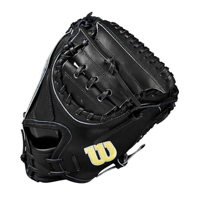 Wilson 2024 Classics Series A2000 Baseball Gloves - color: Black/Yellow, size: Catcher - 33.5"