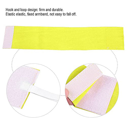 Outdoor Team Sports Yellow Captain Armband, Adjustable Elastic Soccer Player Bands for Adult Youth