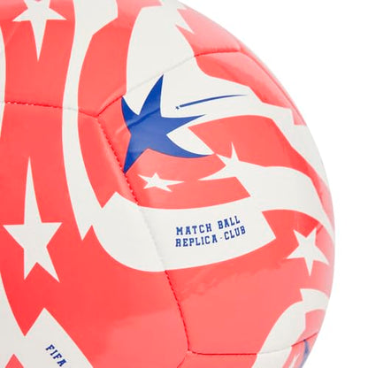 adidas FIFA Club World Cup Club Ball - Inspired Design, Durable Construction, Official Tournament Logo - color: White/Lucid Red/Power Blue/Black/Club, size: 5