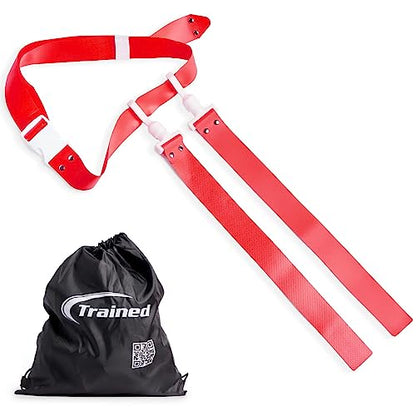 Trained Man Flag Football Belts, Adjustable Flag Football Set for Sports Teams, Training & Competition - color: Red 2 Man Flag Football Set, style: 2 Man Flag Football Sets