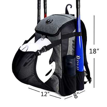 PHINIX Baseball & softball Backpack for Adults,Large Capacity Holds Bat, Helmet, Glove, Shoes