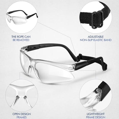 3 Pieces Racquetball Goggles Sports Basketball Goggles Anti Fog Field Hockey View Protective Sports Eye Protectors Scratch Resistant Protective Eyewear