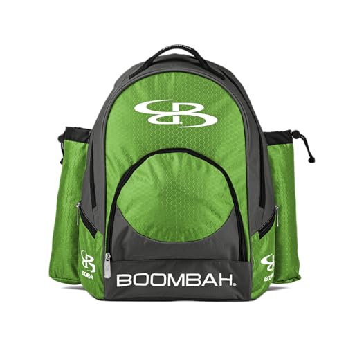 Boombah Tyro Baseball/Softball Bat Backpack - 20" x 15" x 10" - Holds 2 Bats up to Barrel Size of 2-5/8" - color: Charcoal/Lime Green_C23