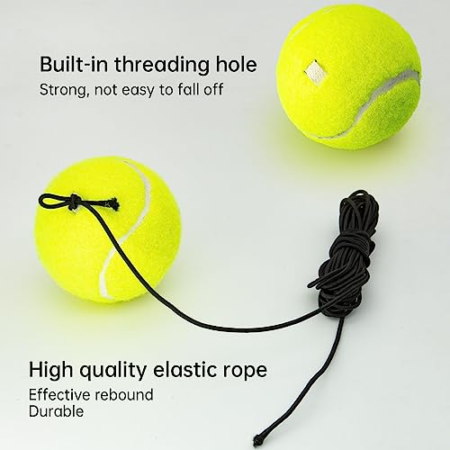 Tennis Training Ball with String,Tennis Trainer Balls Self Practice Trainer Tool, Tennis Ball Training Equipment for Rebound Baseboard Self Tennis Training Tool - color: 6pcs