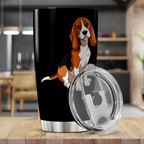 CUBICER Cartoon Beagle Dog Design 20 Oz Stainless Steel Tumbler For Lovers And Pet Owners Travel Mug Outdoor Insulated Bottle Tea Drink Coffee Heat Iced Hot Cool - color: Beagle Art Z4