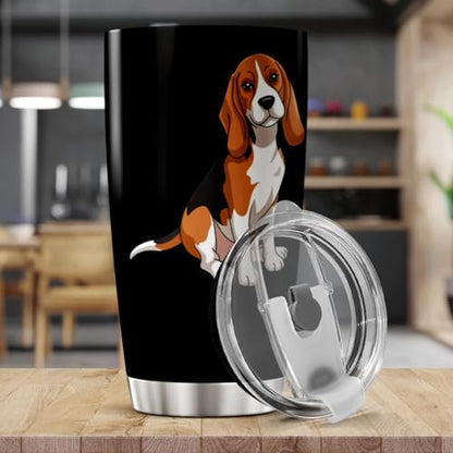 CUBICER Cartoon Beagle Dog Design 20 Oz Stainless Steel Tumbler For Lovers And Pet Owners Travel Mug Outdoor Insulated Bottle Tea Drink Coffee Heat Iced Hot Cool - color: Beagle Art Z4