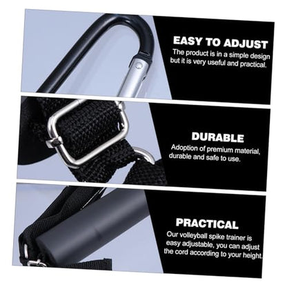 Sosoport 2 Pcs Volleyball Straps Adjustable Basketball Hoop Neoprene - color: Blackx3pcs, size: 80x5 cmx3pcs