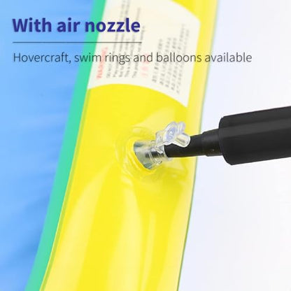 Ball Pump for Sports Balls, Portable Hand Air Pump with 8 Needles 2 Nozzle 1 Extension Hose for Basketball Soccer Football Volleyball Water Polo Rugby and More