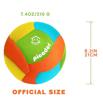 Soft Indoor Volleyball - Soft and Safe Indoor Volleyballs for Practicing Inside House and Yard, Silent Volleyball with Pump for All Ages