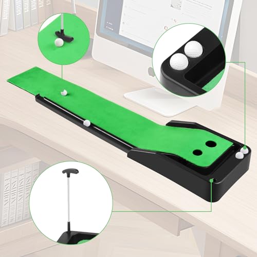 Mini Golf Set Desktop Golf Games Mini Golf Clubs Tabletop Golf Game Present for Golf Lovers - style: Desktop Golf Game