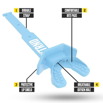 Nxtrnd Two Football Mouth Guard, Football Mouthpiece with Strap, Fits Adult & Youth (Columbia Blue) - color: Columbia Blue