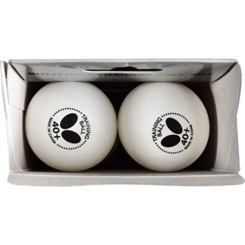 Butterfly 40+ Training Ball 40+ Ball Used for Training – Pack of 6 or Box of 120 White Training Balls – 40+ Training Balls are Comparable to a Three-Star Ball