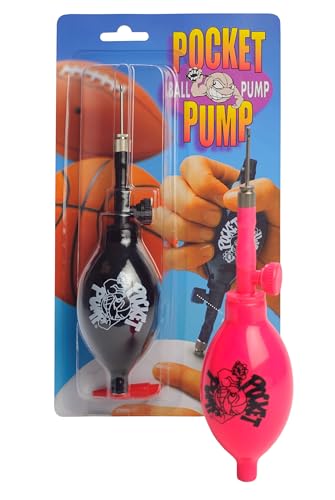 Tandem Sport Pocket Pump - Mini Ball Pump with Hose & Air Release Valve - Travel Size Ball Pump for Volleyballs, Basketballs & Footballs - Easy, One Hand Operation - Pink - style: Pocket Pump, Pink