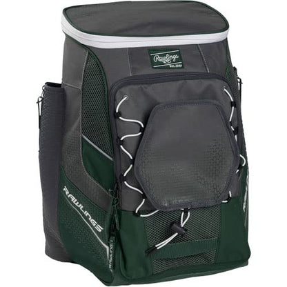Rawlings | IMPULSE Backpack Equipment Bag | Baseball/Softball | Multiple Styles - color: Dark Green