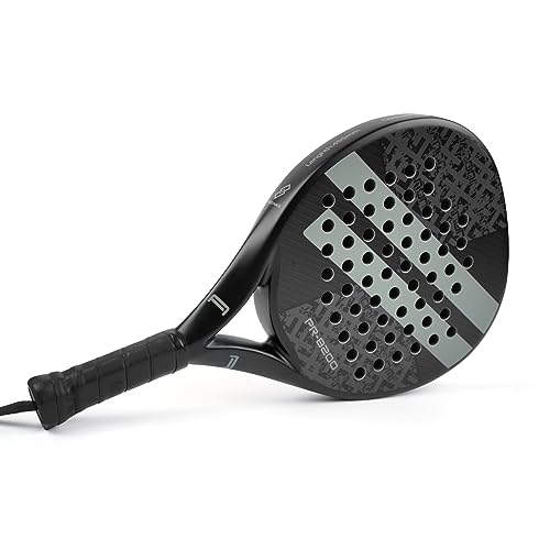 Padel Racket Carbon Fiber Surface with EVA Memory Flex Foam Core Lightweight Padel Racquet - color: 8200-gray