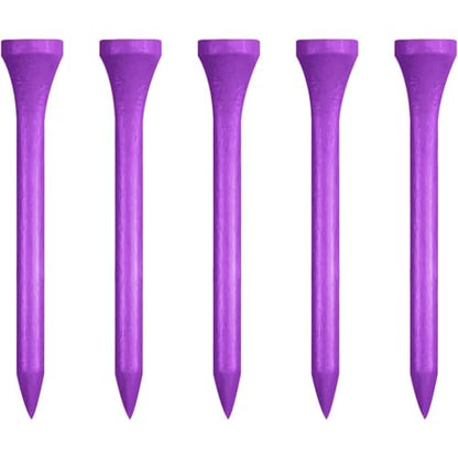 Wooden Golf Tees 3-1/4", 2-3/4", 1-1/2" Available,100 Count (Natural Color, White, Black, Blue, Red, Pink) - color: Purple, size: 2 3/4 inch