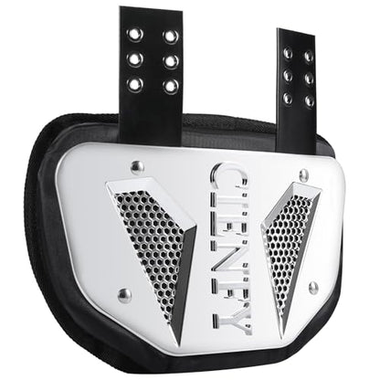 Cienfy Football Back Plate for High-Impact Protection, Universal Football Backplate for Shoulder Pads, for Youth and Adult - size: Youth, style: Silver