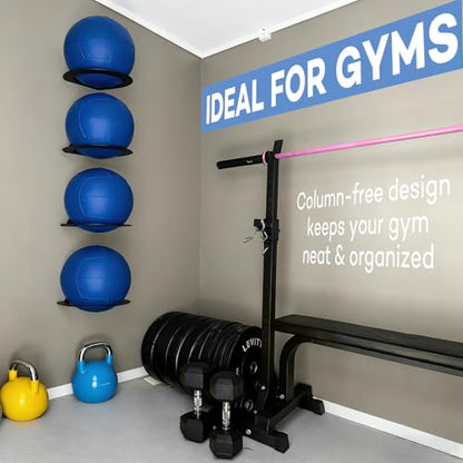 4 PCS Medicine Ball Holder Wall Mount, Slam Ball Rack & Wall Ball Holder, Heavy Duty Med Ball Rack for Home Gym Fitness Storage