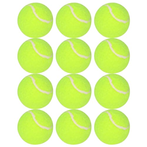2Inch-Tennis Ball Throwing Refill for Automatic Ball Launcher, Interactive Dog Toys Pet Ball Suitable for Small Dogs Indoor Outdoor Thrower Machine(12PCS Tennis Balls only) - color: Yellow-2