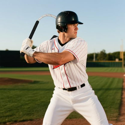 Baseball & Softball Swing Trainer Bat - Batting Practice Equipment - Includes Rope Swing Training Bat with 12 Training Balls & Tote Bag, Training Tool, Batting Aid