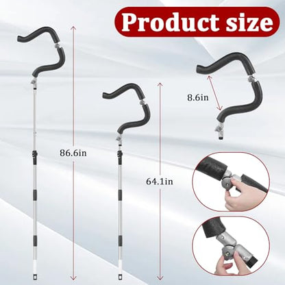 Volleyball Spike Trainer, Retractable Length 64"-85" Volleyball Hitting Trainer - Real Ball Feel for Serving/Spiking/Jump Training - Perfect for Beginners & Pros (No Ball Included)