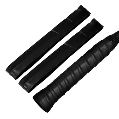 2 Pcs Tennis Racket Grip Tape, Dry Tennis Overgrip Tape, Anti-Slip Absorbent Grip, Racket Overgrip Tape - color: Black, size: Textured-43.3"x1"x0.03"