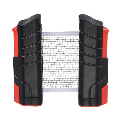 M METERXITY Adjustable Retractable Ping Pong Net - Indoor Outdoor Retractable Table Tennis Net for Any Table Tennis Table (2.2 Inch, Black Red)