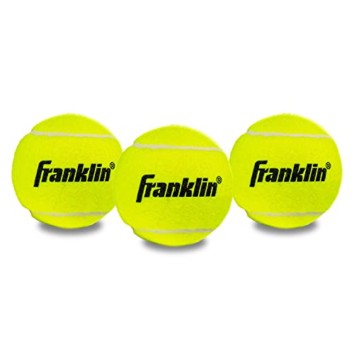Franklin Sports Pressureless Tennis Balls - Official Size, Low Pressure - Great for Training + Practice - Low Bounce - All Court Surface - Carry Bag Included - style: 3 Pack