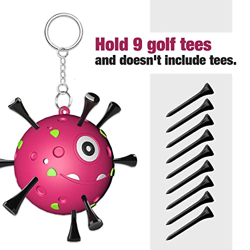 Golf Tee Holder, Portable Golf Ball Tees Holder with Novelty Keychain Accessory for Golf Club Bag, Golf Gift Accessories for Golfer Men Women, Fits 3 1/4, 2 3/4, 1 1/2 Tees - style: 2Pcs Golf Tee Holder