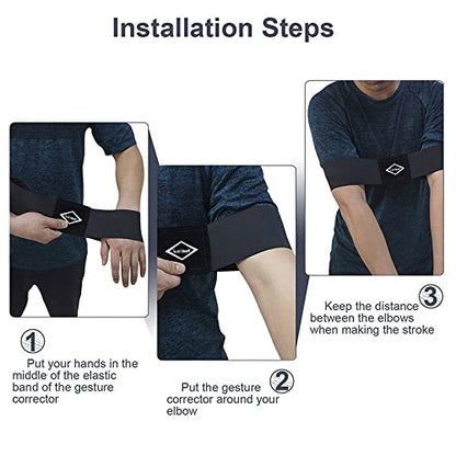 Scott Edward Pro Golf Swing Training Aid,Swing Correcting Arm Band Correct Training Swing Gesture Alignment Practice Tool for Golf Beginners,Man,Boy,Male