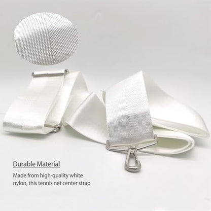 Tennis Net Center Strap - Nylon Net Adjustable with Metal Hook for Tennis Net