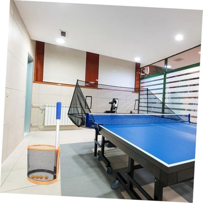 ABOOFAN Table Tennis Ball Picker with Telescopic Handle Portable Pingpong Ball Retrieval Net Durable Synthetic Fiber Construction for Efficient Training and Easy Storage