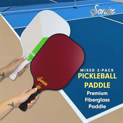 Sonix | Pickleball Paddles Set of 2 | USAPA Approved | Fiberglass Surface, Honeycomb Core | Mixed 2-Pack Paddles | Pastel Geo, Trad Geo