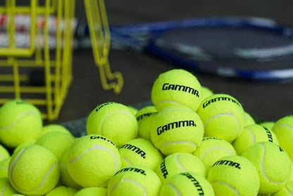 Gamma Sports Pressureless Tennis Balls Box - Ideal for Practice, Teaching, and Training with High-Visbility Felt - Indoor and Outdoor Court Play - 48 and 75 Pack Sizes - size: New Bag of 12