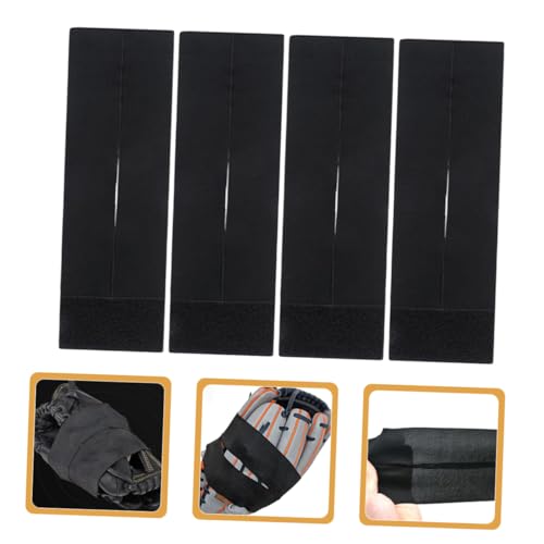 KICHOUSE 4pcs Baseball Glove Straps Lacing Kit Elastic Mitten Wrap for Softball Baseball Catcher Glove Wrap Band Conditioner for Supplies