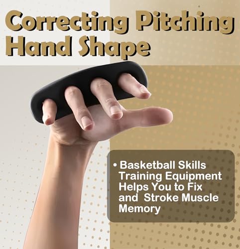 Basketball Shooting Trainer - Adjustable Hand Placement Corrector Eliminate Off-Hand Interference with Bonus 5.3" Shooting Aid - Basketball Training Equipment Accessories - size: S/M (3-in-1 Kit)