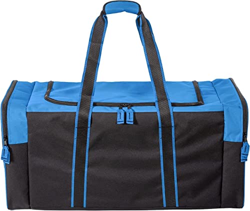 Jetstream Heavy Duty Multi Pocket Durable Sports Gym Equipment Travel Duffel Bag - color: L 32" Blue, size: 32IN