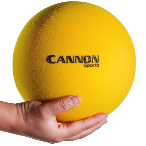 Cannon Sports Soft Foam Ball – Uncoated Medium Density Ball - Lightweight, Safe Play, Indoor/Outdoor Fun - Great for Volleyball, Basketball, Soccer, Dodgeball, and More - color: Yellow, size: 8.5 Inch
