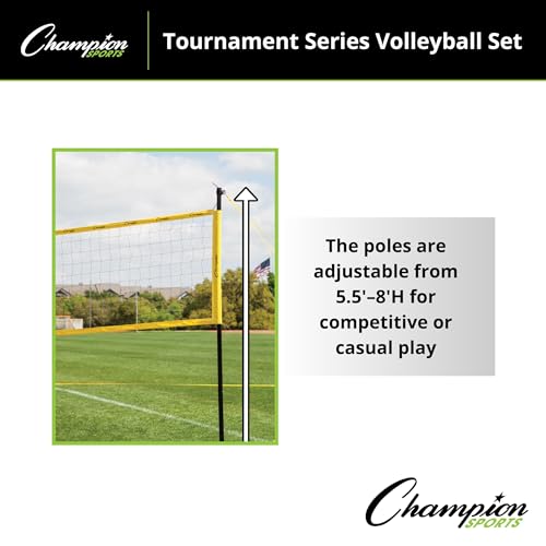 Champion Sports Outdoor Game Sets – Volleyball, Badminton, Tetherball, Bocce & Croquet - style: Volleyball
