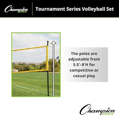 Champion Sports Outdoor Game Sets – Volleyball, Badminton, Tetherball, Bocce & Croquet