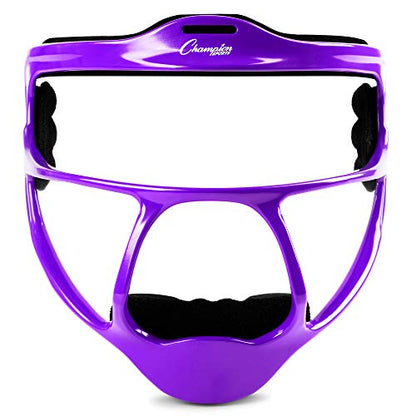 Champion Sports Ultralight Magnesium Softball Fielder’s Mask – Youth & Adult Sizes, 8oz Lightweight Protective Face Guard - color: Purple, style: Ultralight Magnesium (Adult Size)